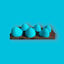 Milk Chocolate with Blue Paint Balls 120g