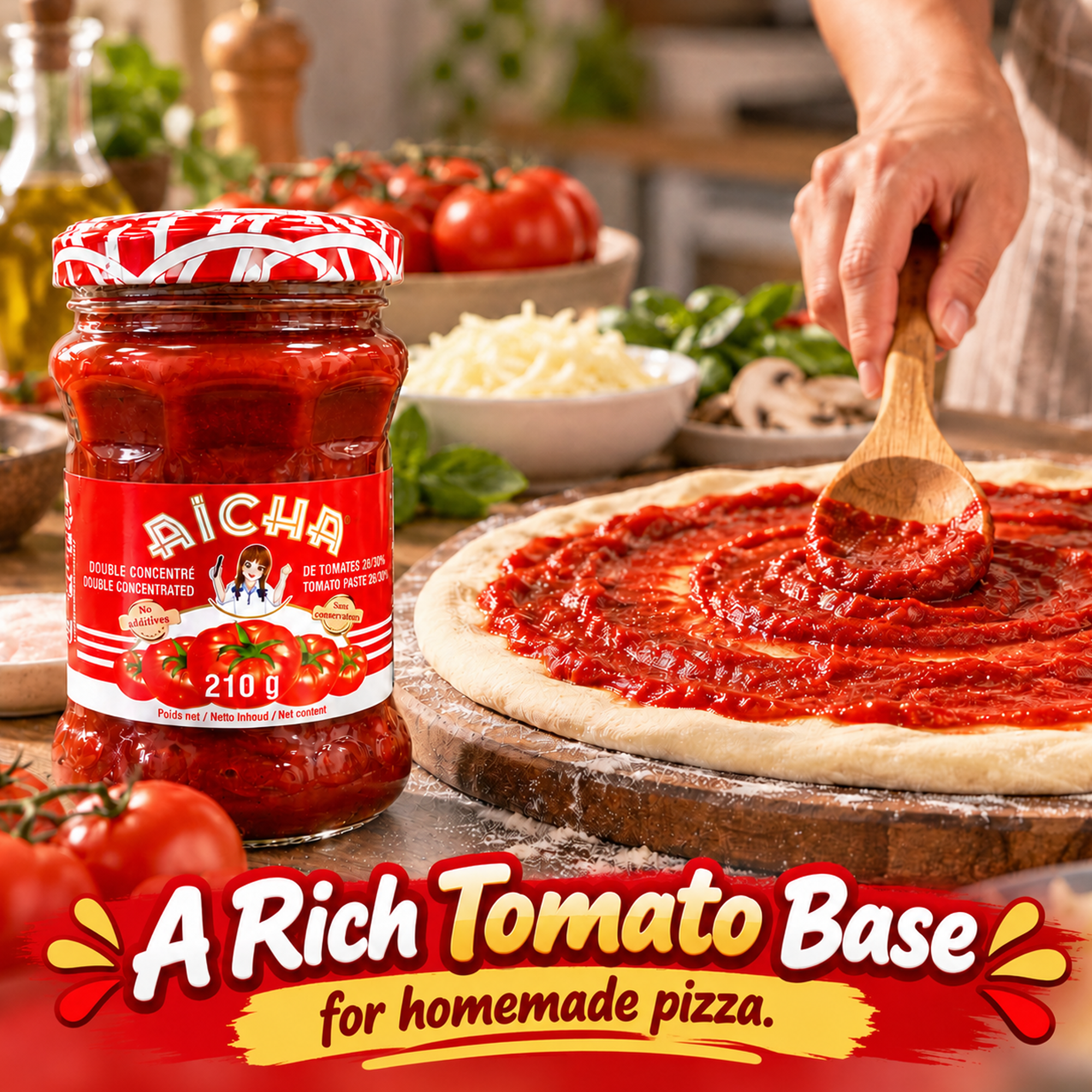 Aicha Tomato Paste 210g | Moroccan Tomato Concentrate