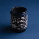 IDYR Akas Pen Holder Blue  | Handmade Handwoven Moroccan Leather Desk Accessory