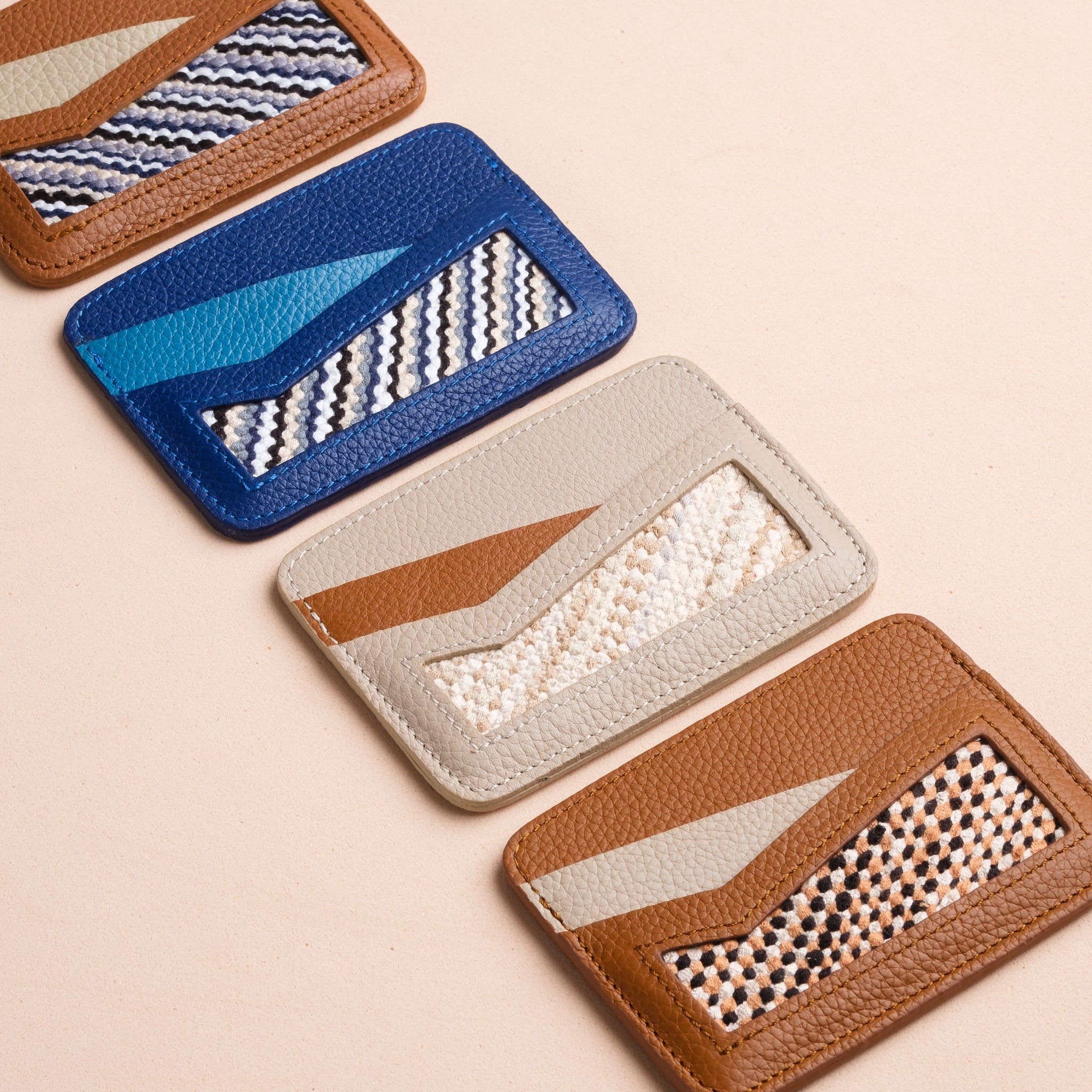 IDYR Tahaddunt Card Holder in Beige | Handmade Luxury Moroccan Leather Accessory