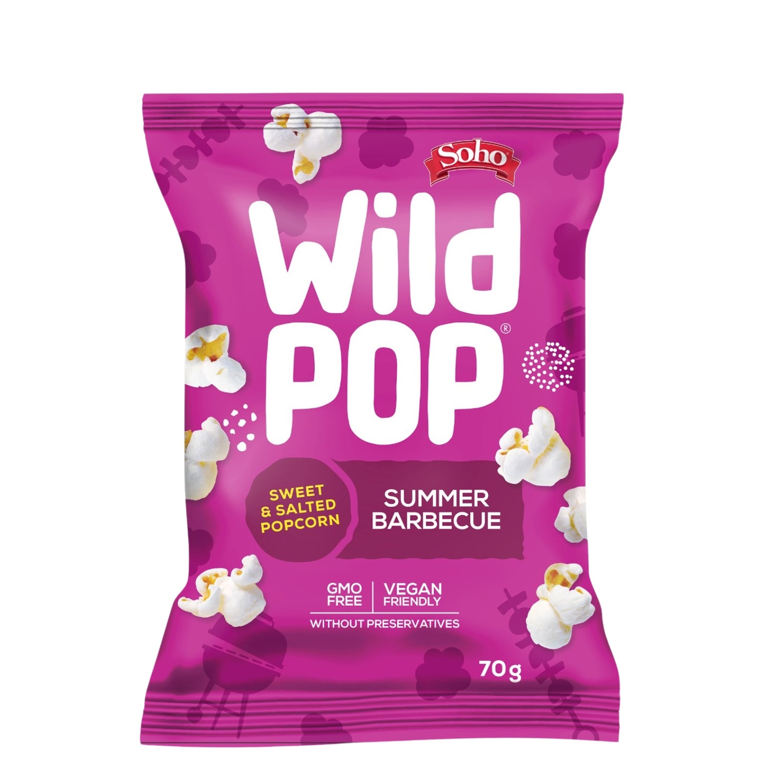 Soho Snacks WILD POP  Barbecue Flavour Popcorn