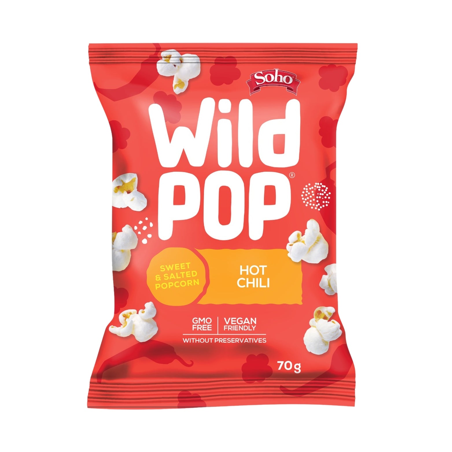 Soho Snacks WILD POP Chili Flavour Popcorn