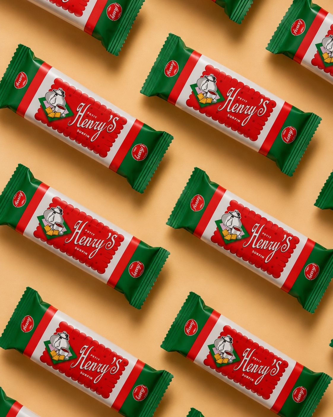 Henry's Petit Original Tea Biscuits (8 Biscuits) Pack Of 10