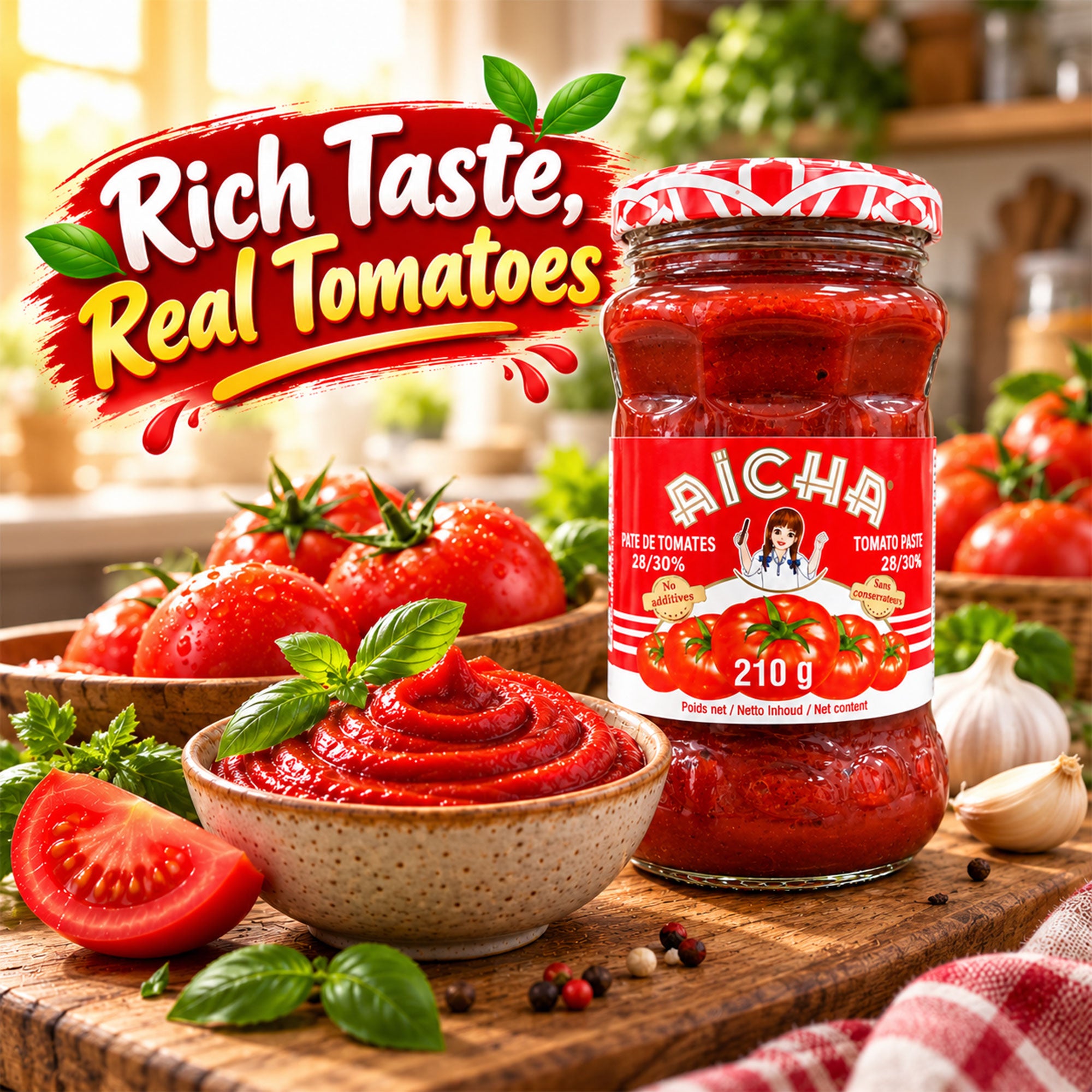 Aicha Tomato Paste 210g | Moroccan Tomato Concentrate