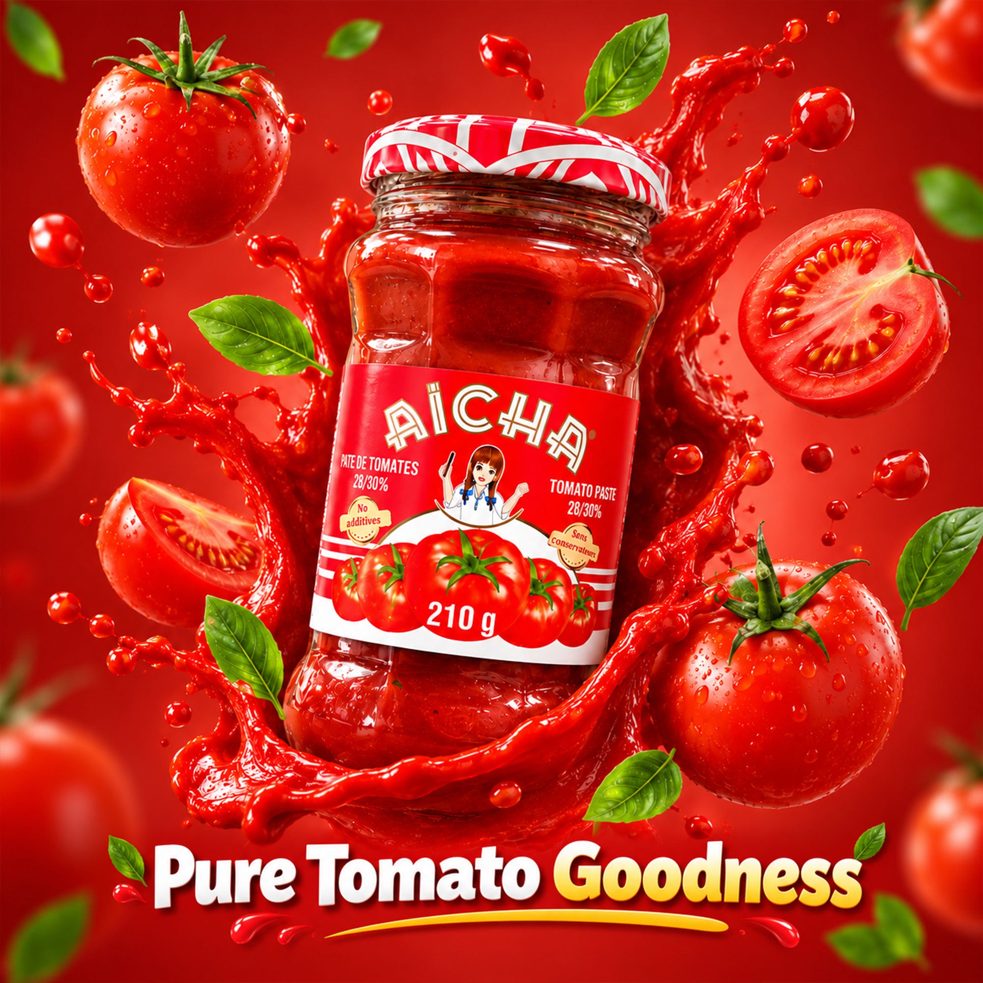 Aicha Tomato Paste 210g | Moroccan Tomato Concentrate