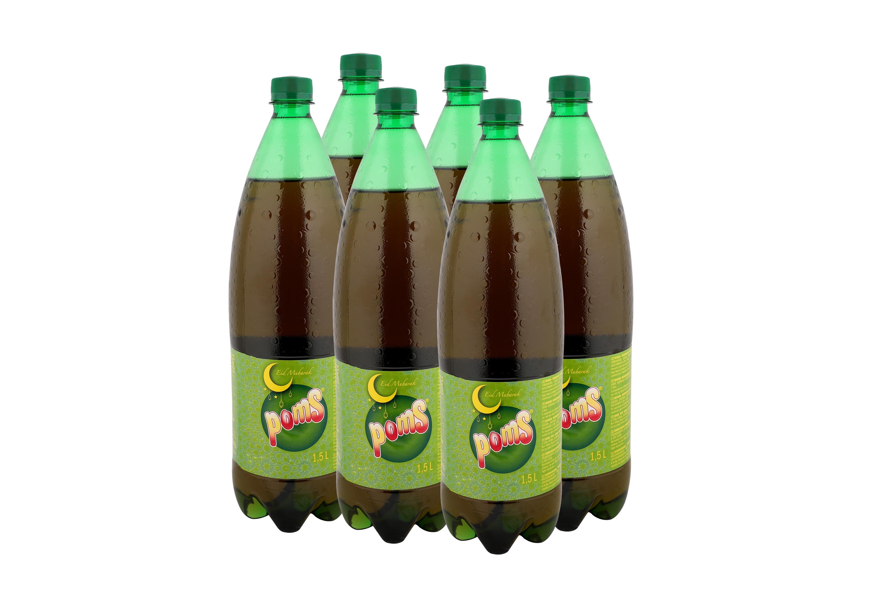 Poms 1.5L Plastic Bottle (Pack of 6)