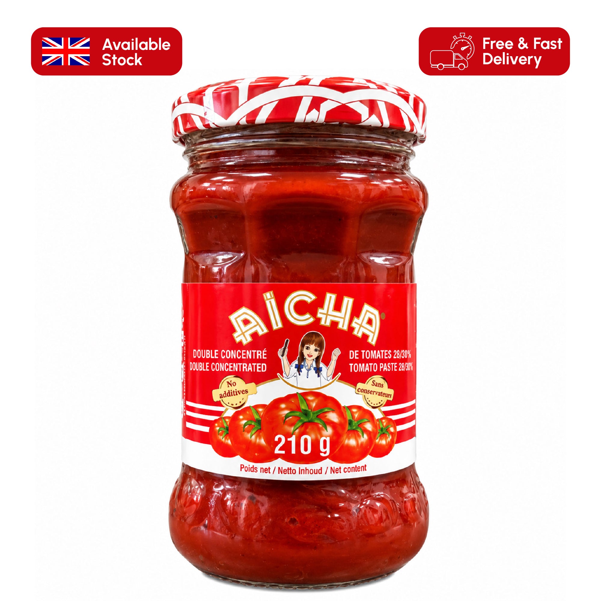 Aicha Tomato Paste 210g | Moroccan Tomato Concentrate