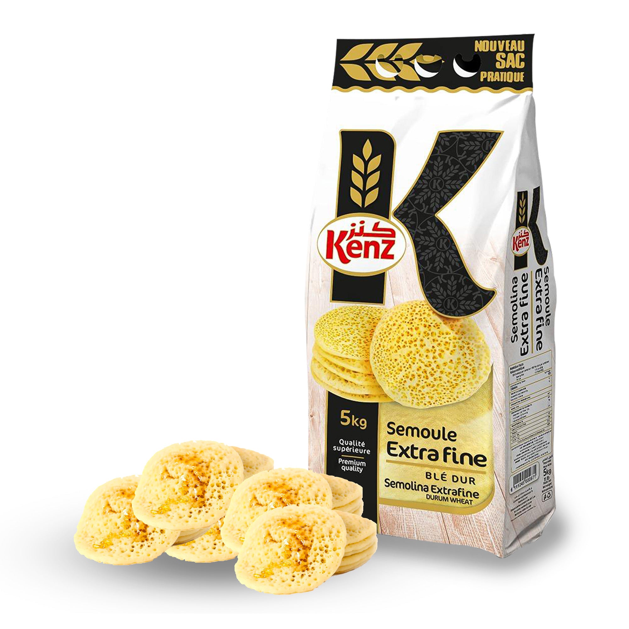 Kenz Finot Extra Fine Semolina 5kg Bag