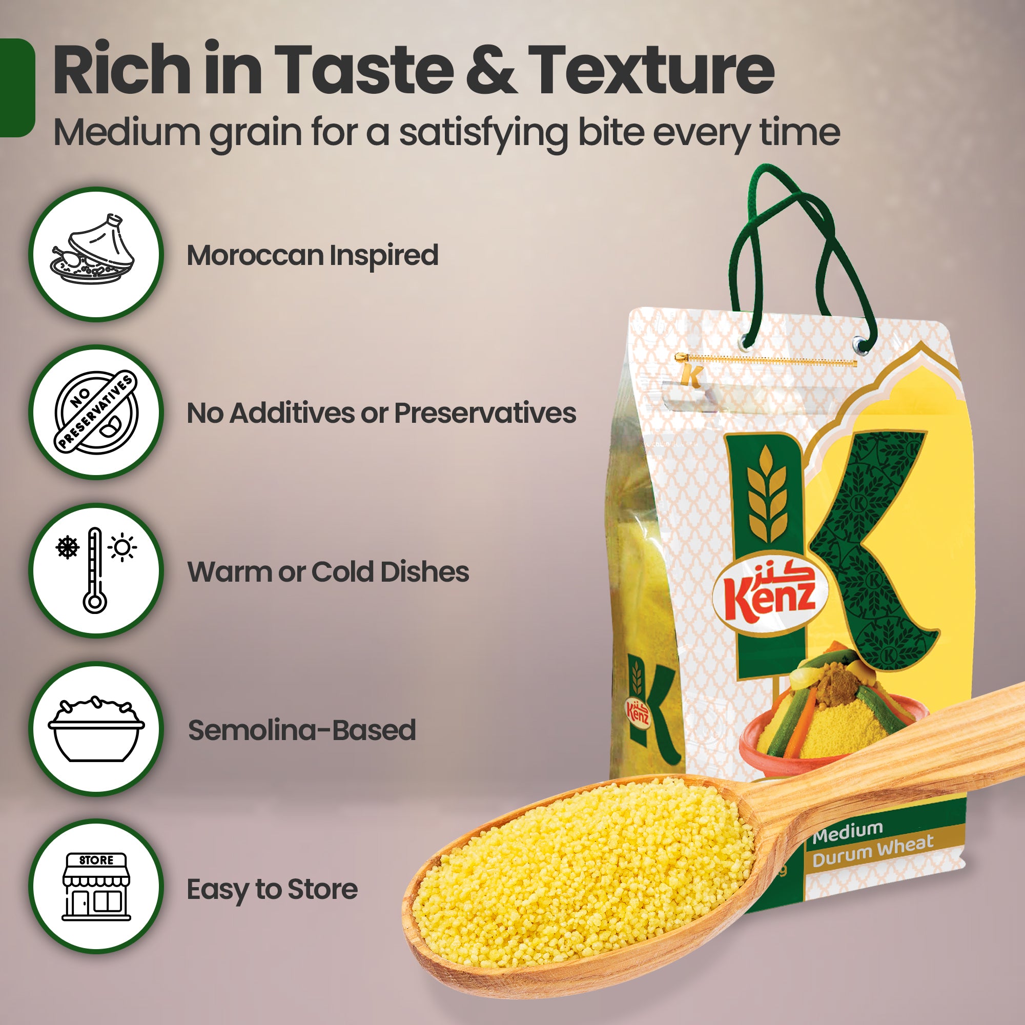 Kenz Medium Couscous 5kg Bag