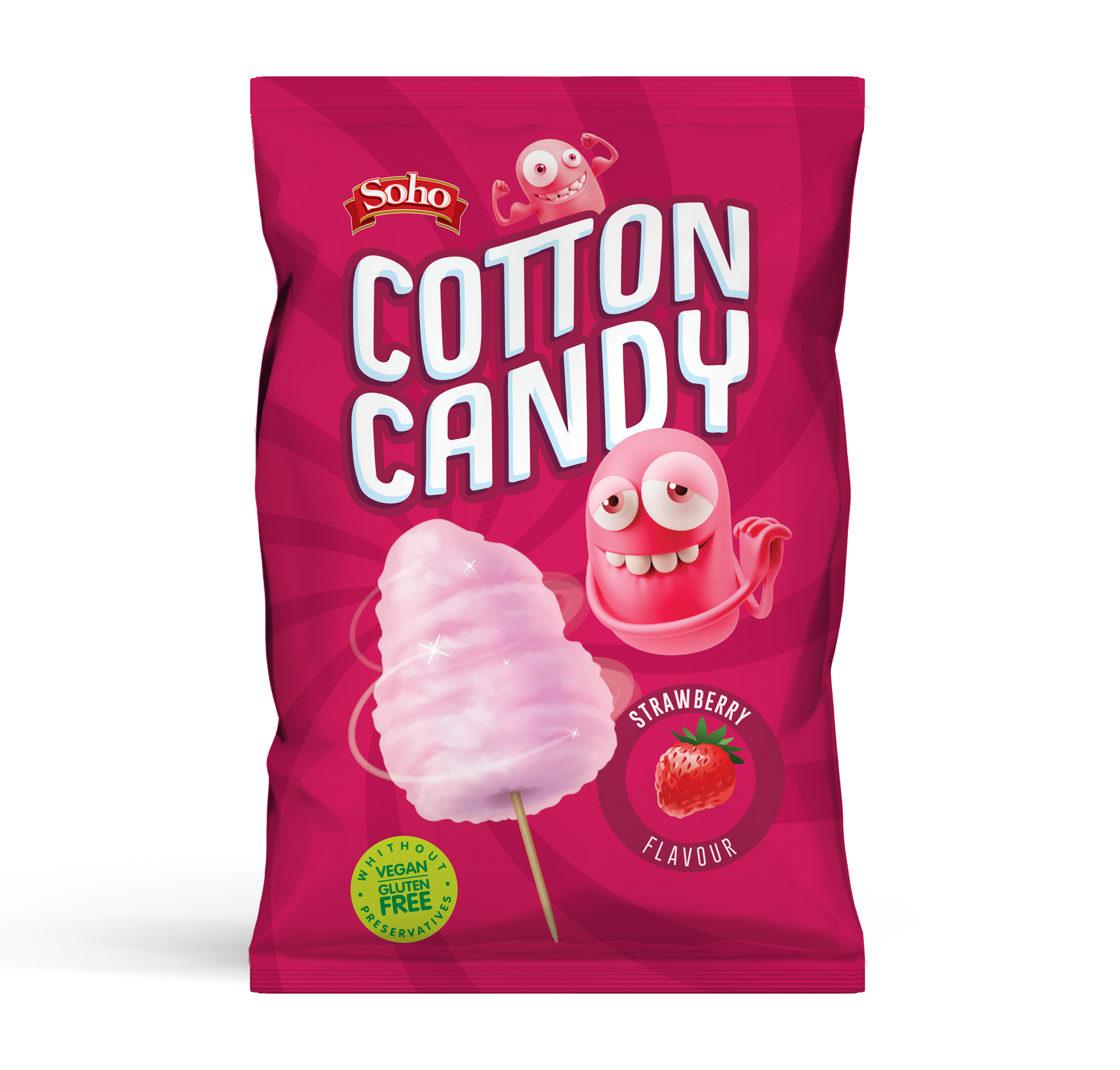 Soho Snacks Cotton Candy Floss Strawberry