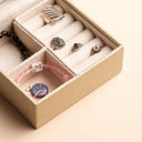 IDYR Uynan Wooden Jewellery Box I | Handmade Moroccan Leather & Boucherouite