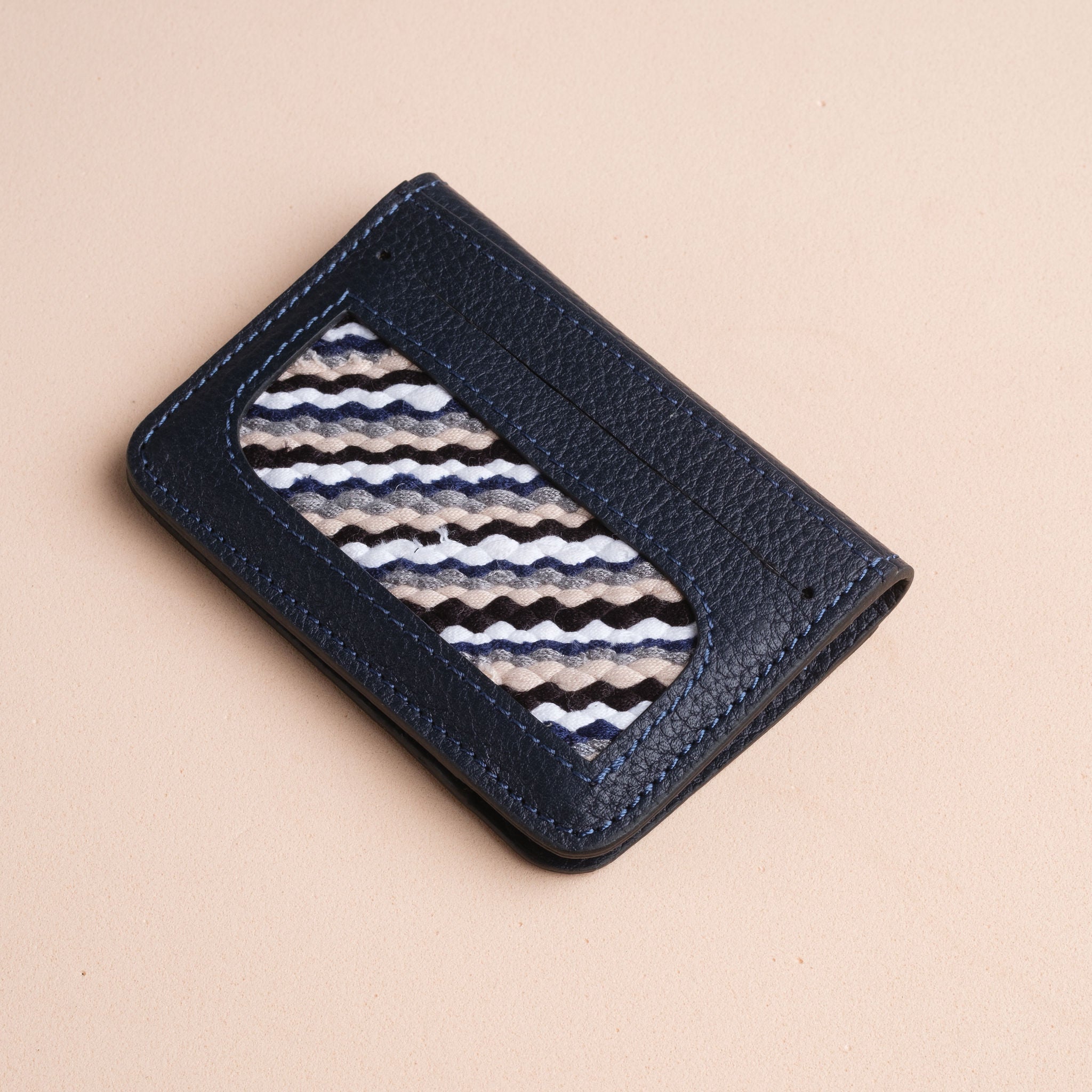 IDYR Nudu Pocket Wallet in Blue | Handmade Luxury Moroccan Leather Accessory