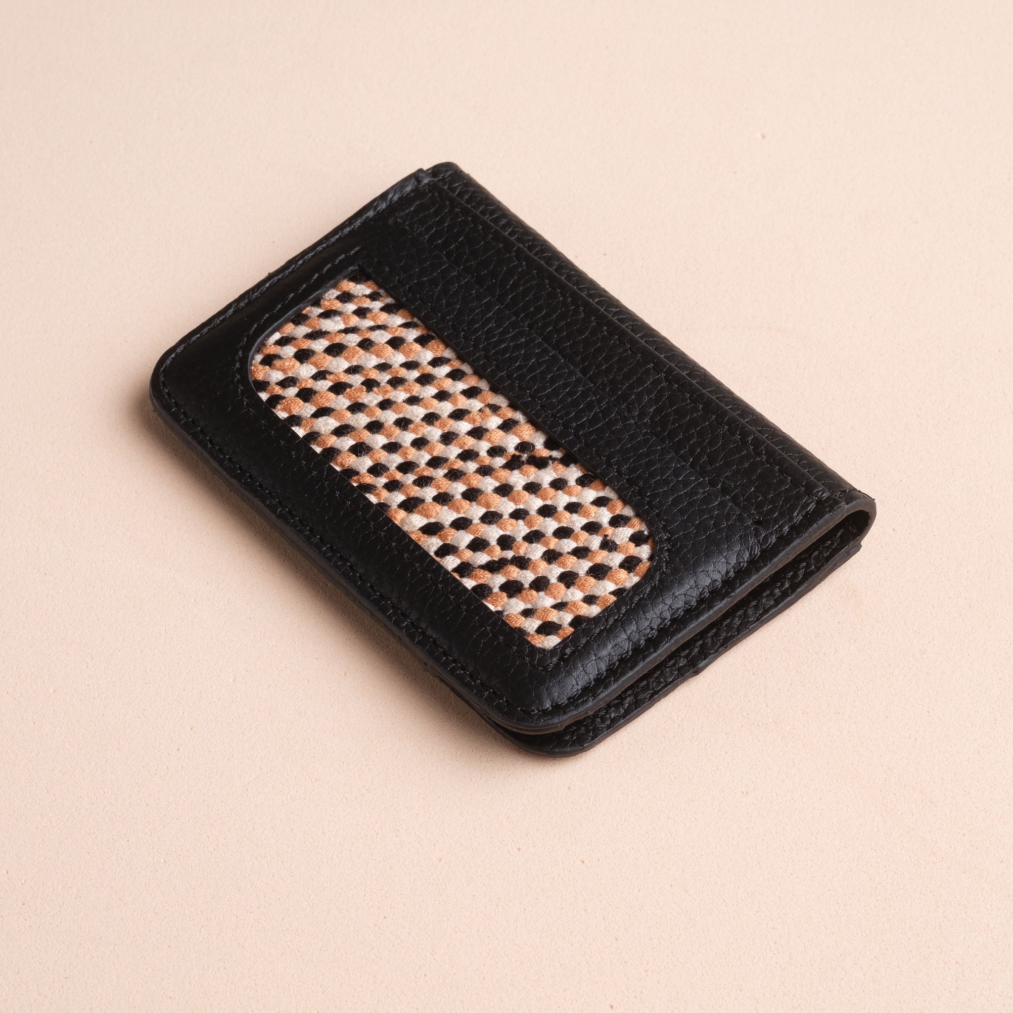IDYR Nudu Pocket Wallet in Black | Handmade Luxury Moroccan Leather Accessory
