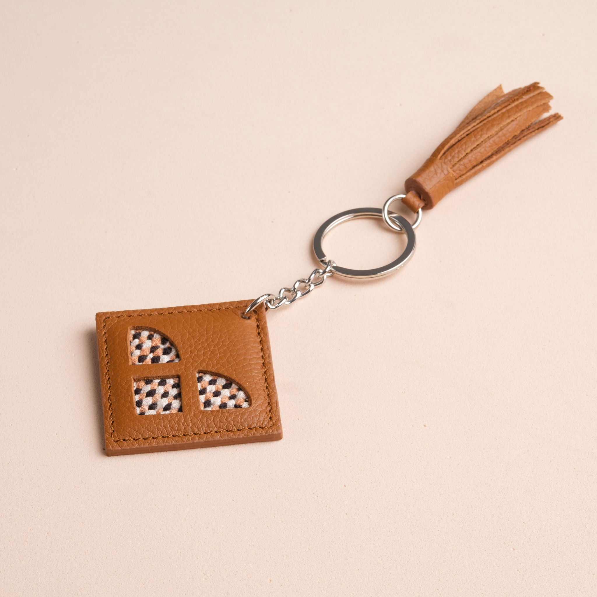 IDYR Ethry Keychain in Brown | Handmade Luxury Moroccan Leather Accessory