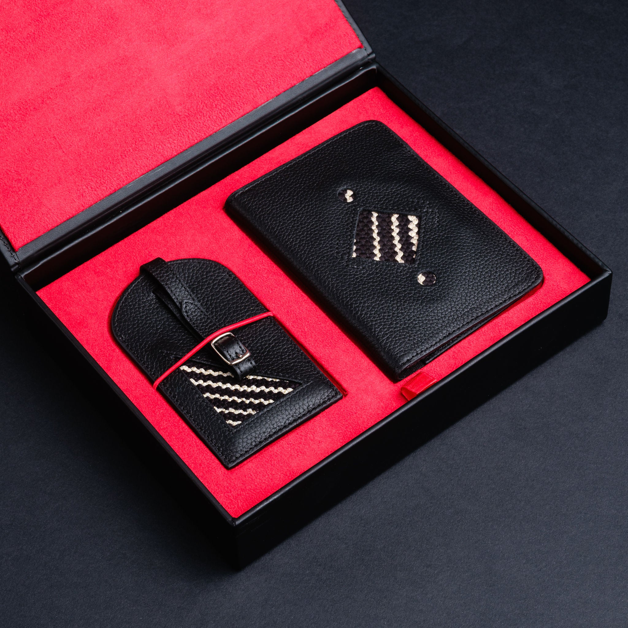 IDYR Safar II Premium Travel Gift Set Black | Handmade Luxury Moroccan Leather
