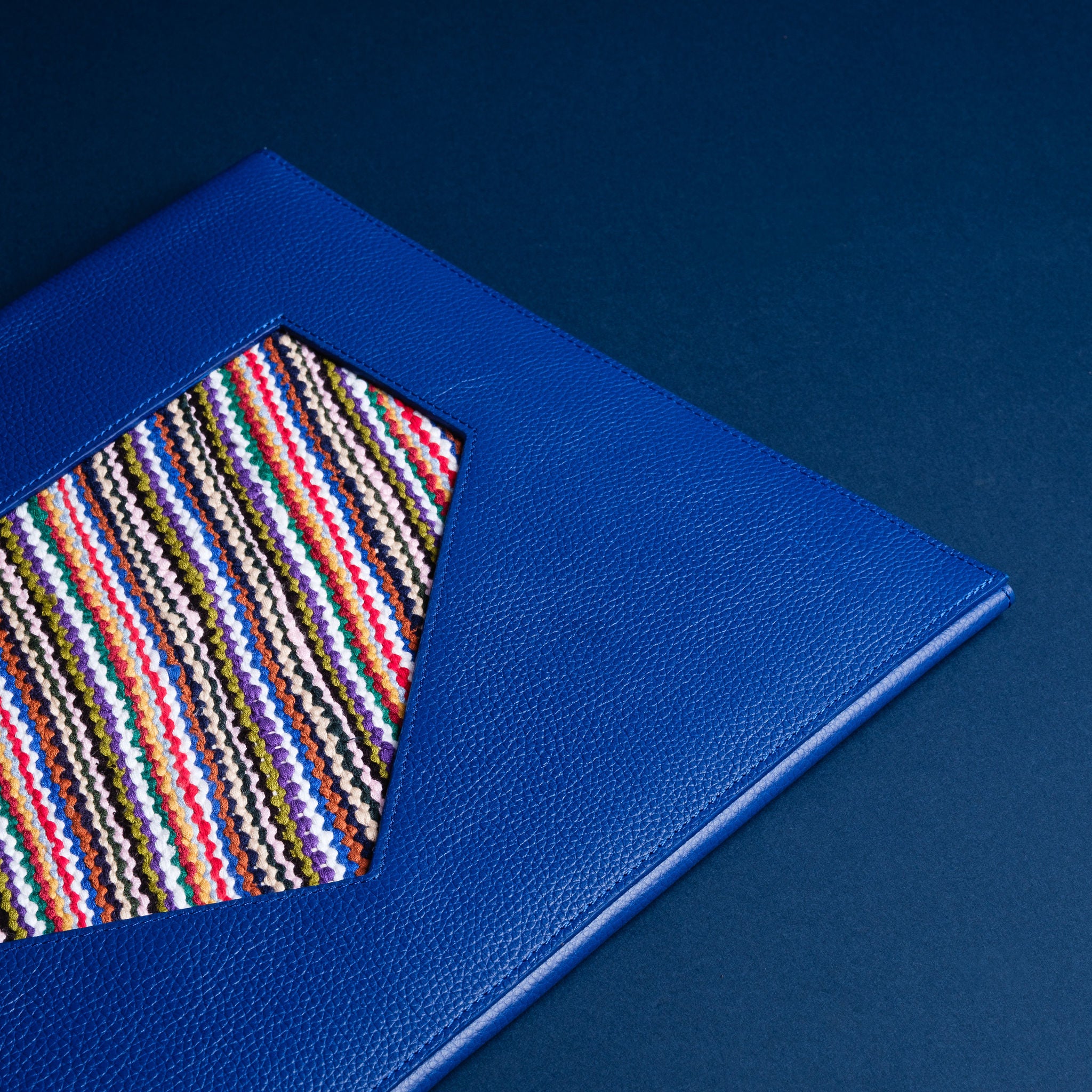 IDYR Ltam Ikhoy 13 Tablet & PC Sleeve in Blue  | Handmade Luxury Leather