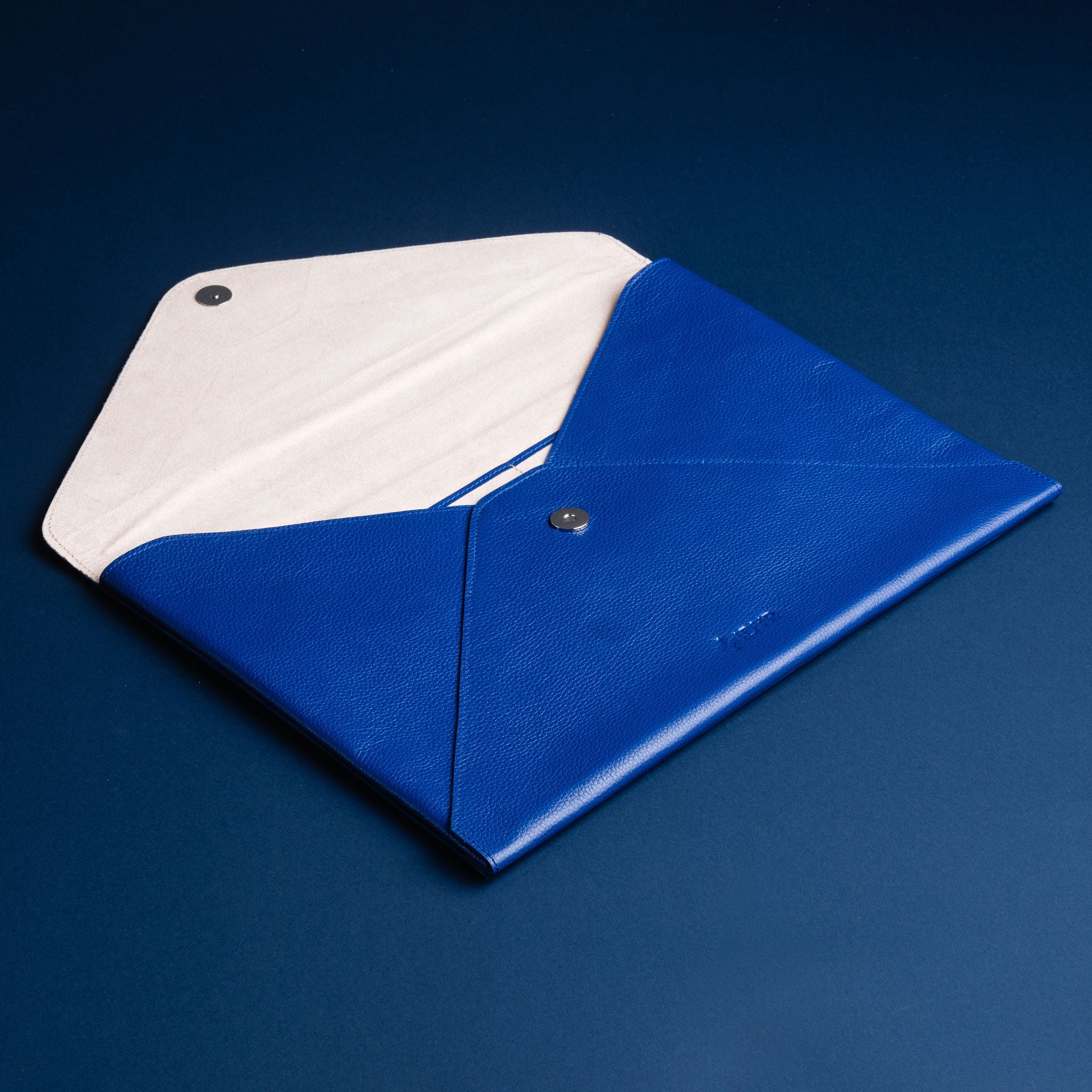 IDYR Ltam Ikhoy 13 Tablet & PC Sleeve in Blue  | Handmade Luxury Leather