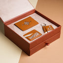IDYR Tawant Gift Set in Brown  | Handmade Luxury Moroccan Leather Coffret