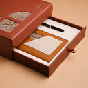 IDYR Tawant Gift Set in Brown  | Handmade Luxury Moroccan Leather Coffret
