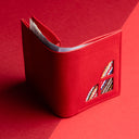 IDYR Afessas Wallet with Chain in Red  | Handmade Moroccan Leather & Boucherouite