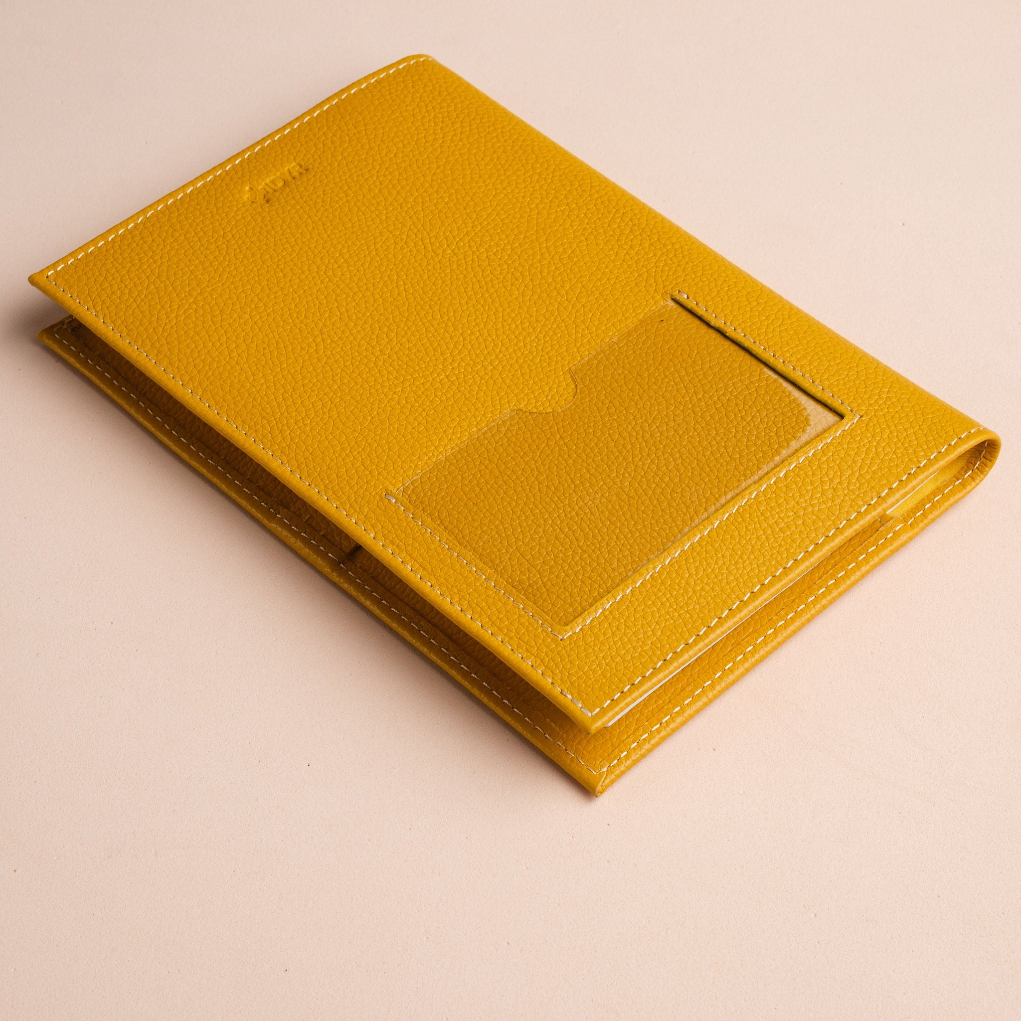 IDYR Kennash Notebook Cover Set in Yellow | Handmade Moroccan Leather & Boucherouite
