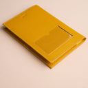 IDYR Kennash Notebook Cover Set in Yellow | Handmade Moroccan Leather & Boucherouite