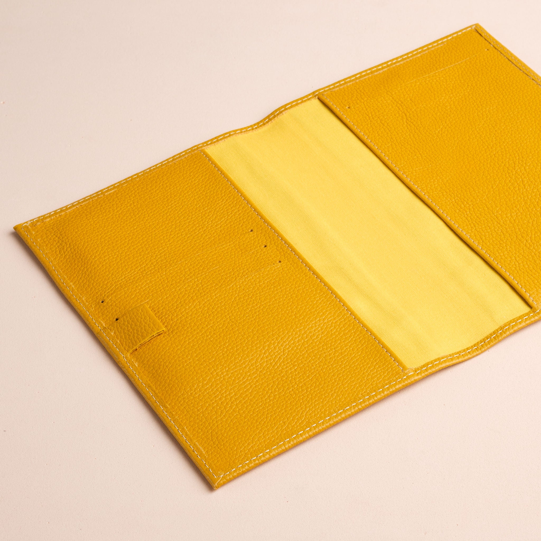IDYR Kennash Notebook Cover Set in Yellow | Handmade Moroccan Leather & Boucherouite