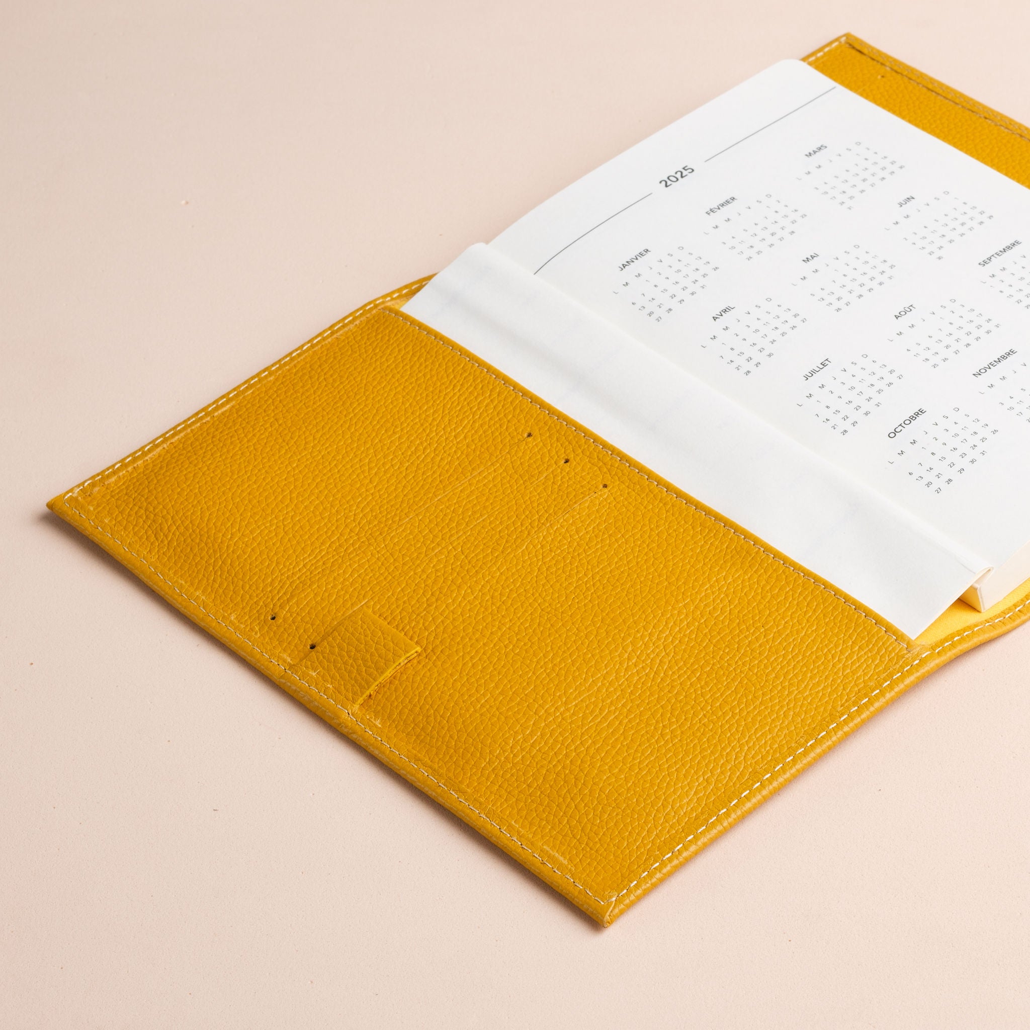 IDYR Kennash Notebook Cover Set in Yellow | Handmade Moroccan Leather & Boucherouite