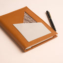 IDYR Kennash Notebook Cover Set in Brown | Handmade Moroccan Leather & Boucherouite