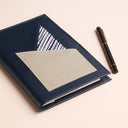 IDYR Kennash Notebook Cover Set in Blue | Handmade Moroccan Leather & Boucherouite