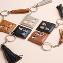 IDYR Ethry Keychain in Blue | Handmade Luxury Moroccan Leather Accessory