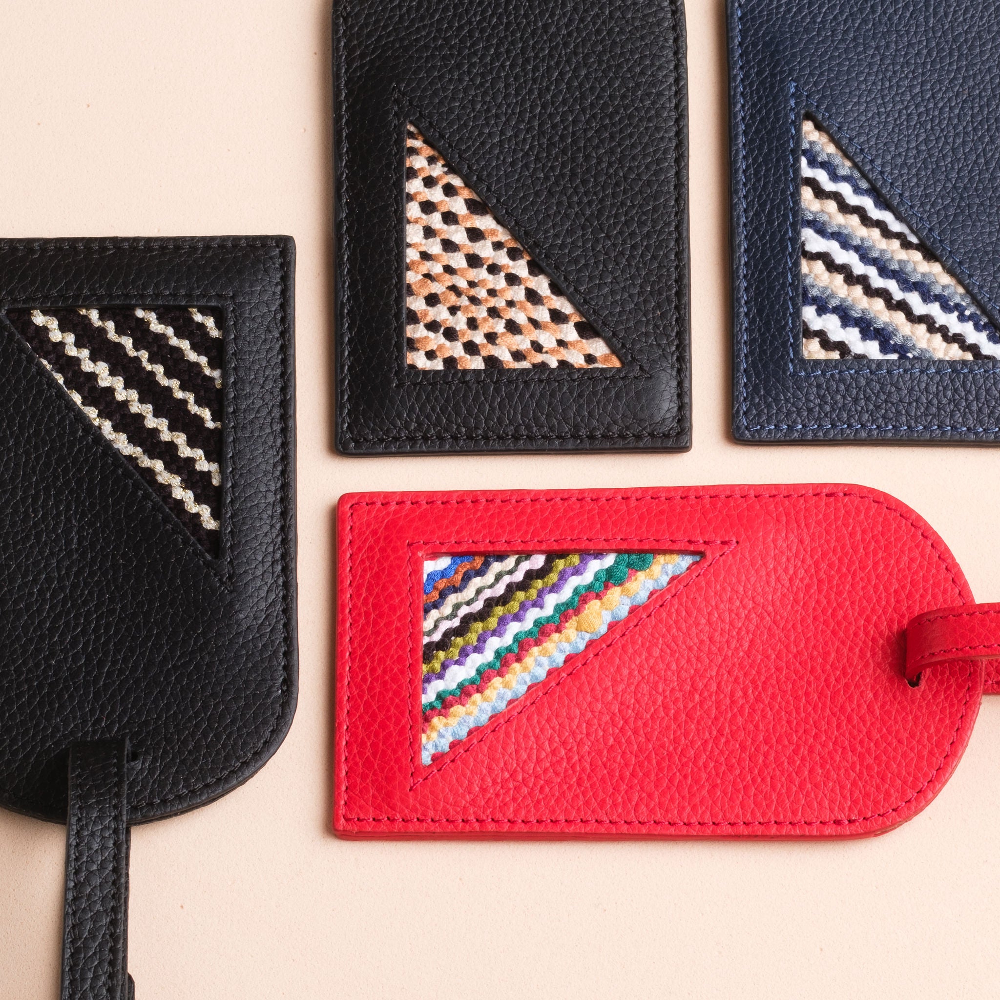 IDYR Azara Luggage Tag in Red | Handmade Luxury Moroccan Leather Accessory
