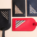 IDYR Azara Luggage Tag in Red | Handmade Luxury Moroccan Leather Accessory