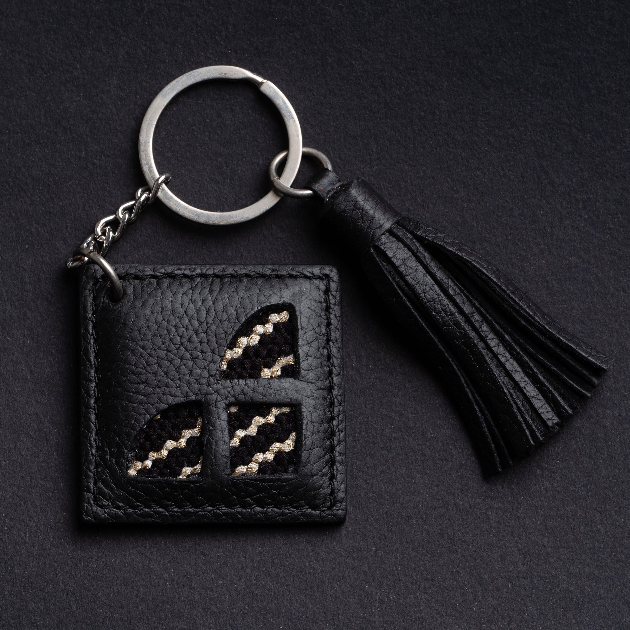 IDYR Ethry Keychain in Red | Handmade Luxury Moroccan Leather Accessory