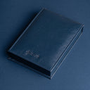 IDYR Coffret Ahadun in Blue | Personalized Leather Passport Holder Gift Set