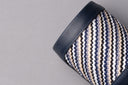 IDYR Akas Pen Holder Blue  | Handmade Handwoven Moroccan Leather Desk Accessory