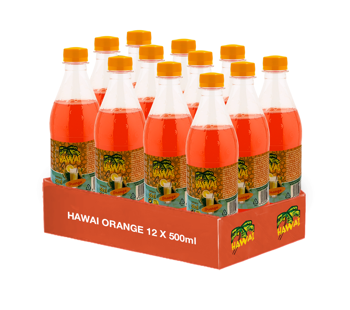 Hawai Orange 500ml Plastic Bottle (Pack of 12)