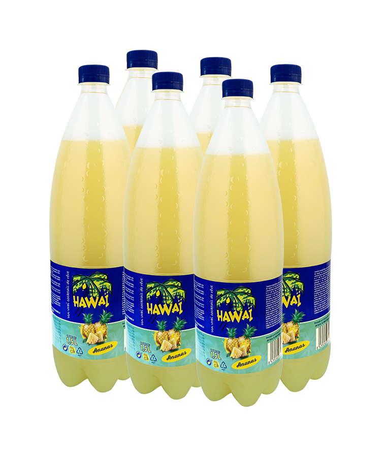 Hawai Pina 1.5L Plastic Bottle (Pack of 6)