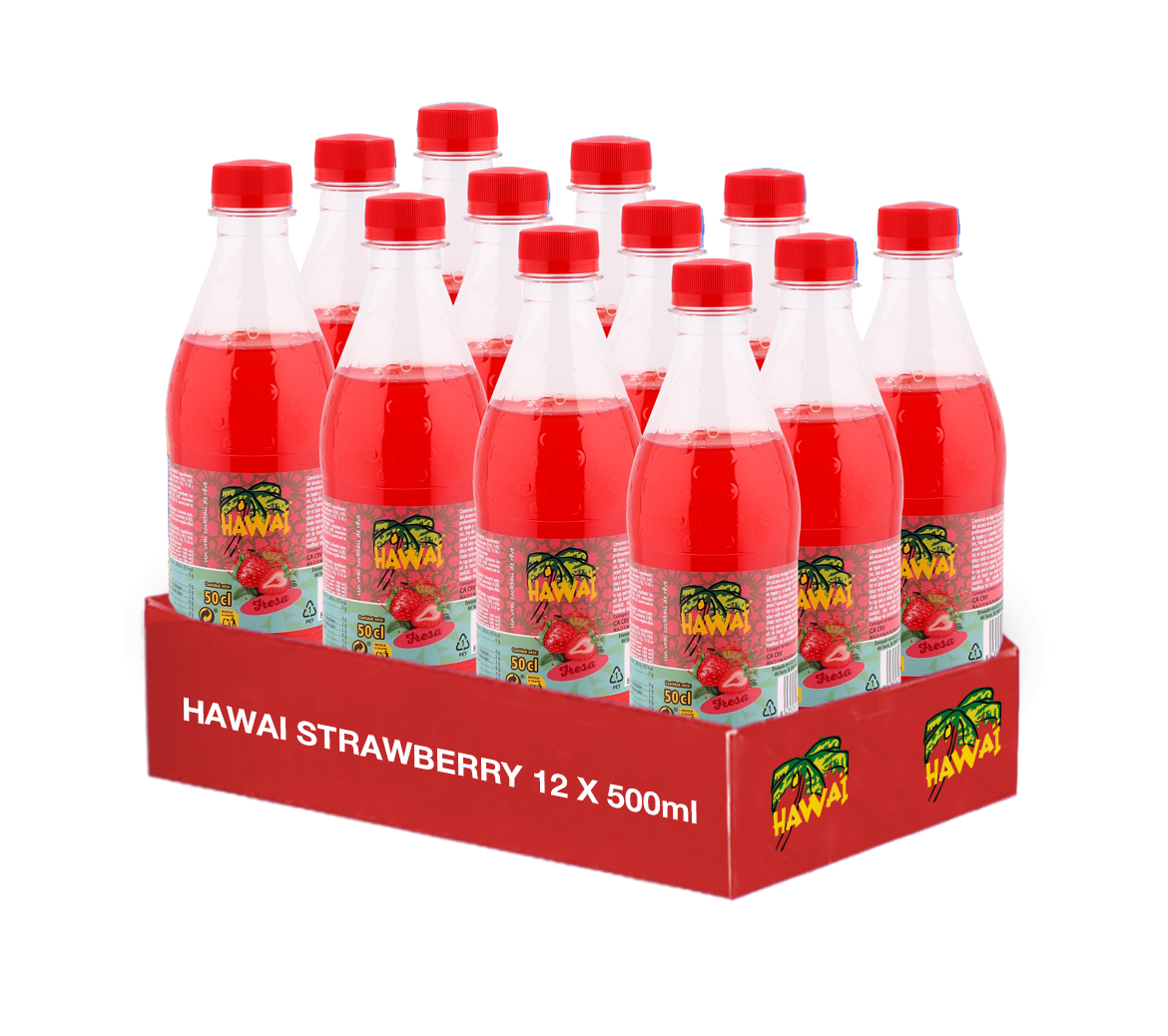 Hawai Stawberry 500ml Plastic Bottle (Pack of 12)