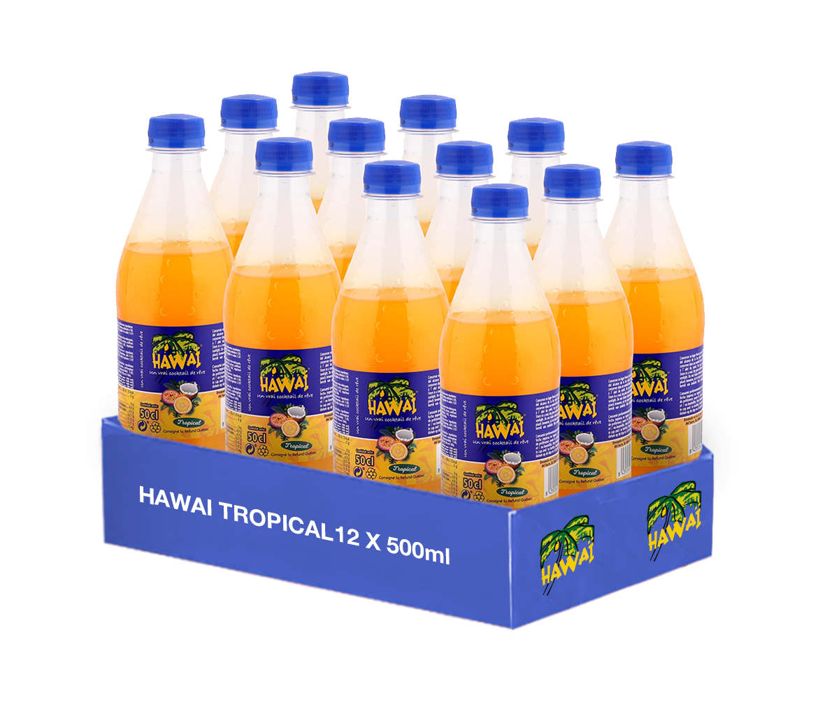 Hawai Tropical 500ml Plastic Bottle (Pack of 12)