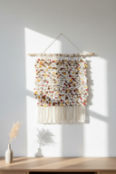 Idyr Hand Knotted Recycled Textile Boucherouite Wall Hanging Rug