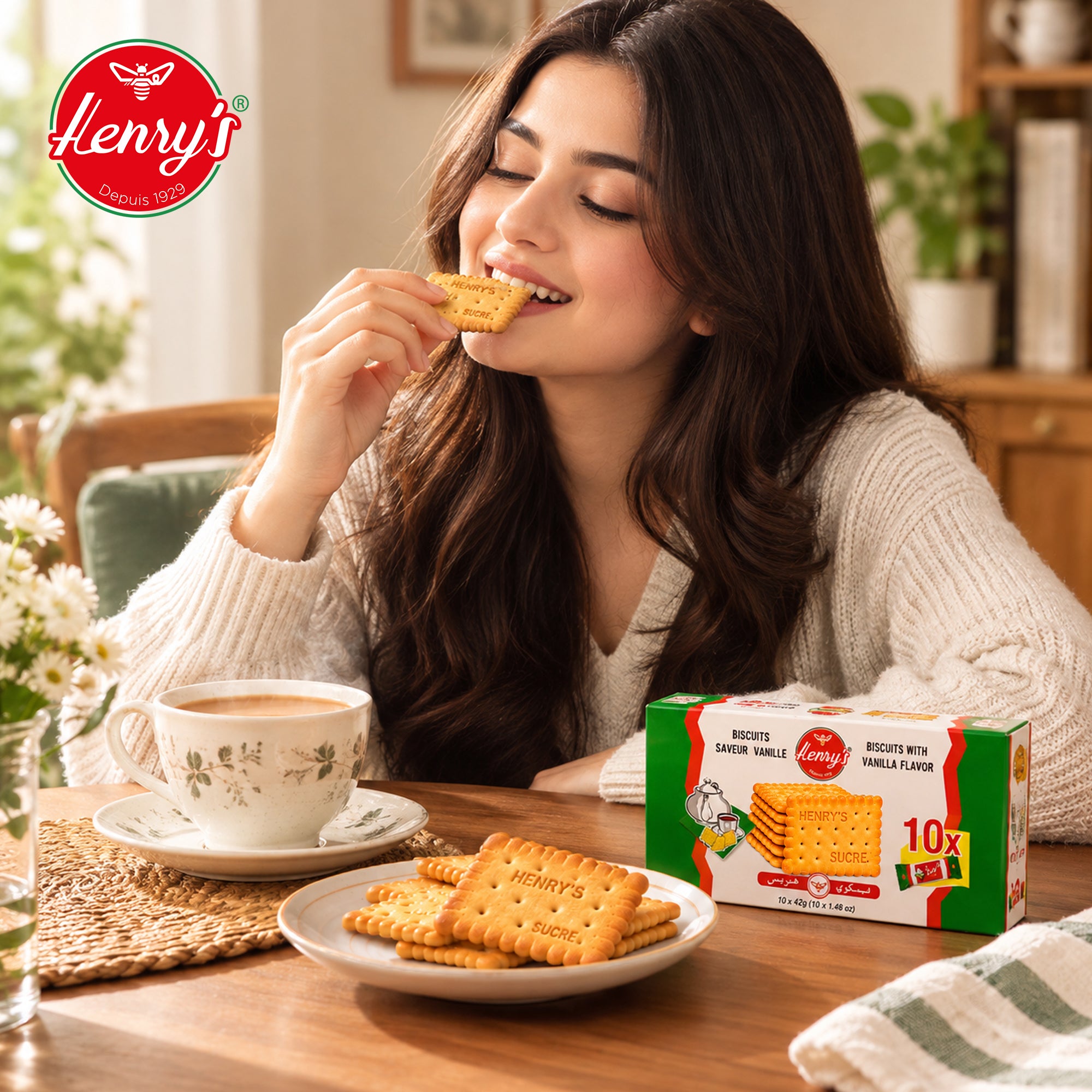 Henry’s Petit Original Tea Biscuits – 10 x 42g Pack
