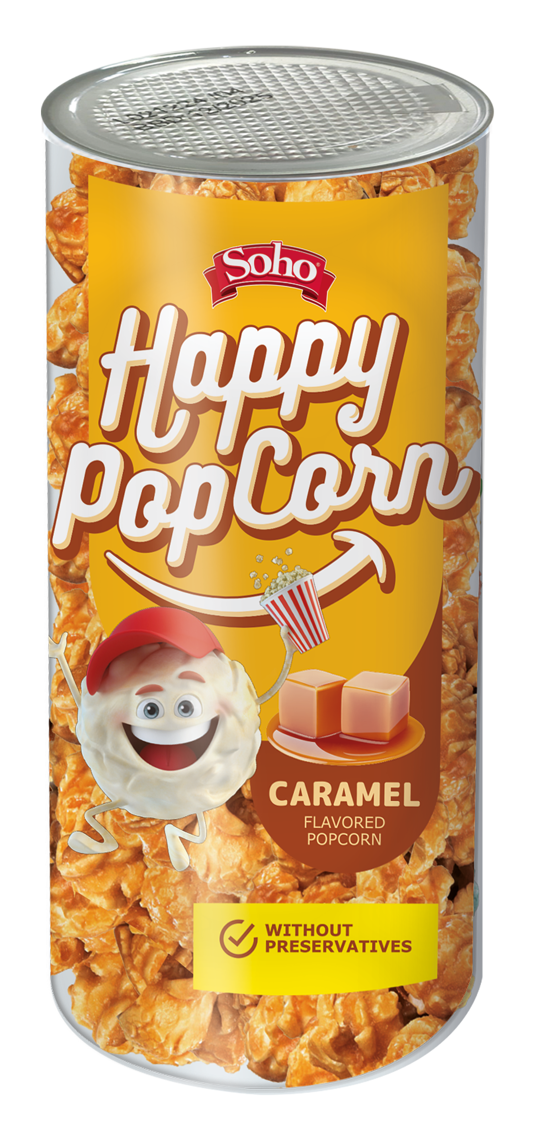 Soho Snacks Caramel Crunch Popcorn Long Tube