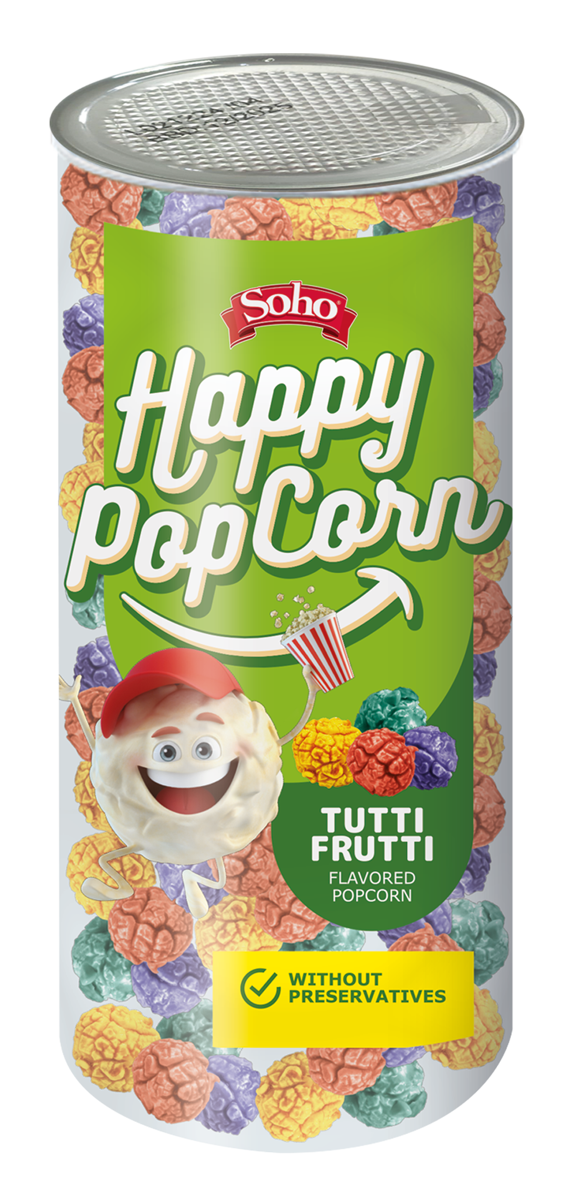 Soho Snacks Tutti Frutti Popcorn Long Tube