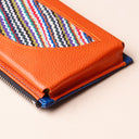 IDYR Aghlane Multifunctional Wallet in Blue & Orange | Handmade Moroccan Leather
