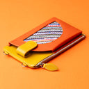 IDYR Aghlane Multifunctional Wallet in Orange & Yellow | Handmade Moroccan Leather