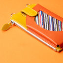 IDYR Aghlane Multifunctional Wallet in Orange & Yellow | Handmade Moroccan Leather
