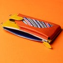 IDYR Aghlane Multifunctional Wallet in Orange & Yellow | Handmade Moroccan Leather
