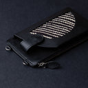 IDYR Aghlane Multifunctional Wallet in Black| Handmade Moroccan Leather
