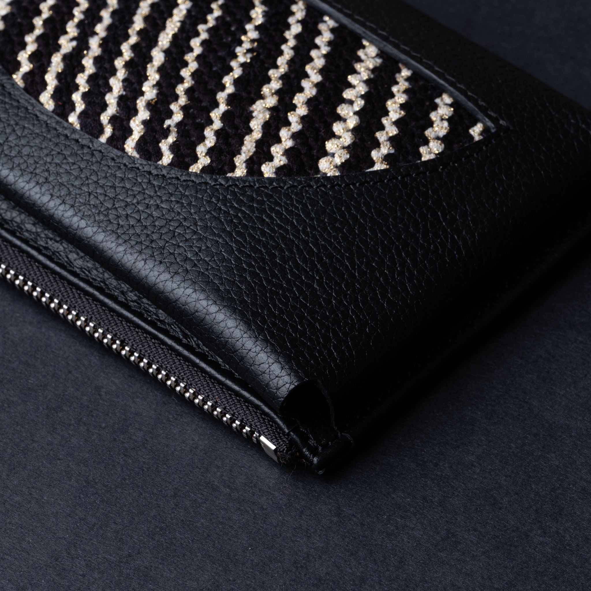 IDYR Aghlane Multifunctional Wallet in Black| Handmade Moroccan Leather